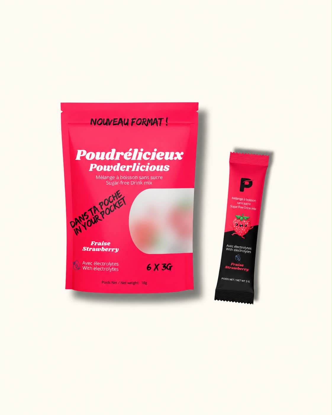 Strawberry | Sugar-free drink mix | Single-serve size