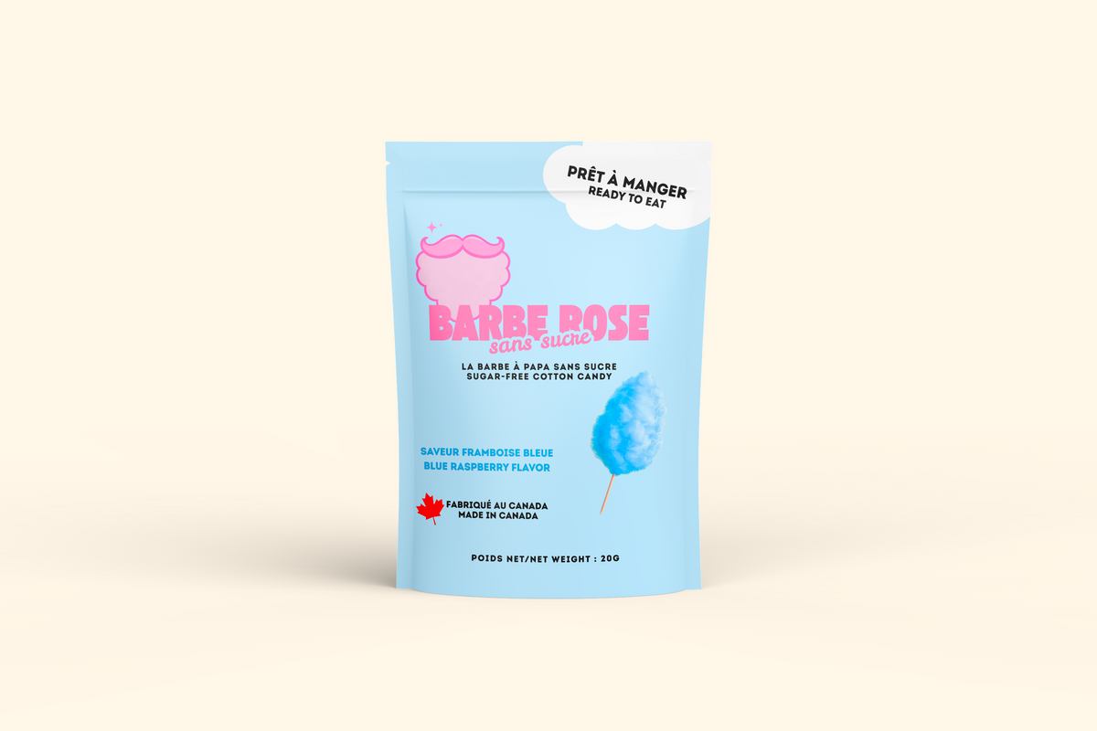 Barbe à papa sans sucre | Framboise Bleue