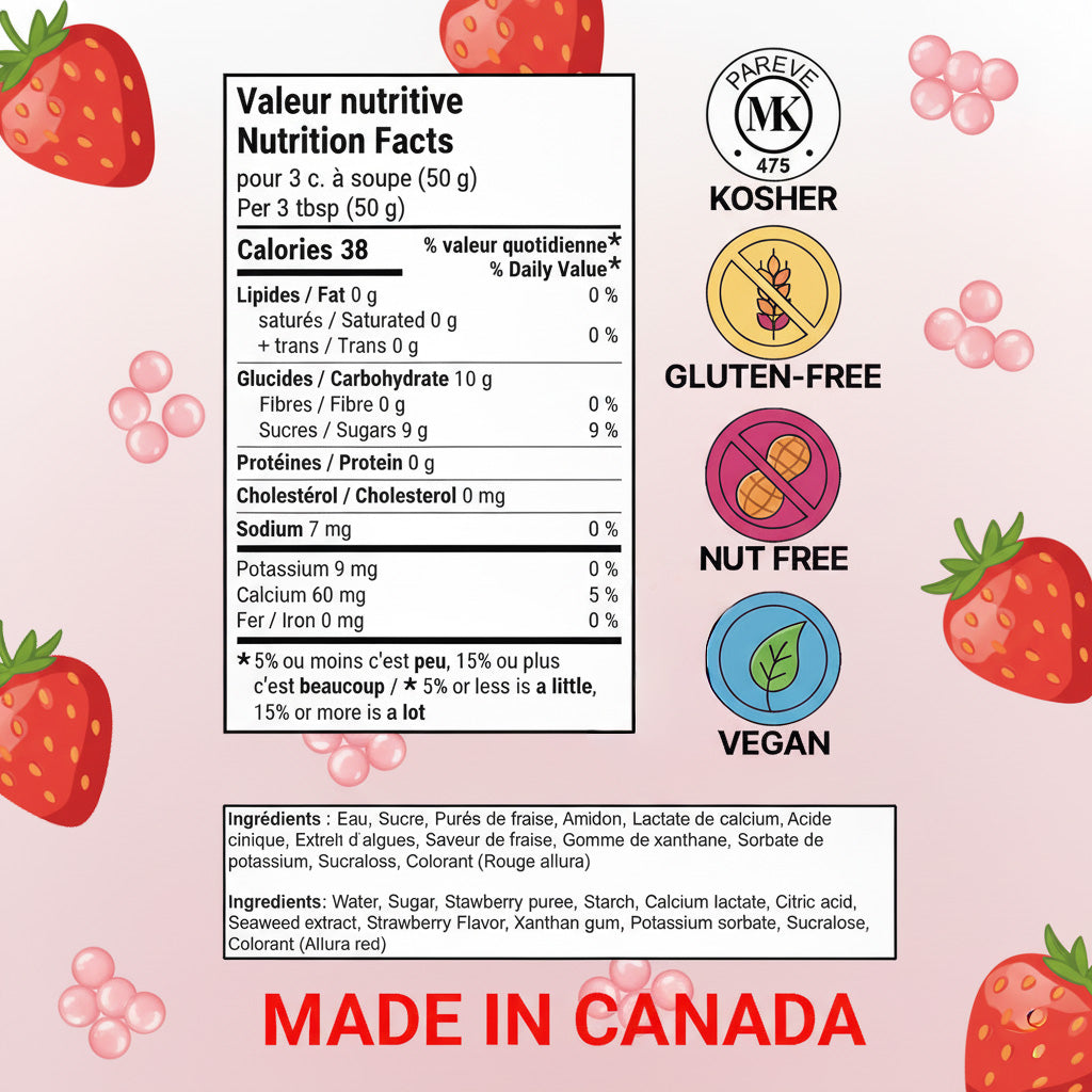 Bulles Éclatantes | Fraise 500g