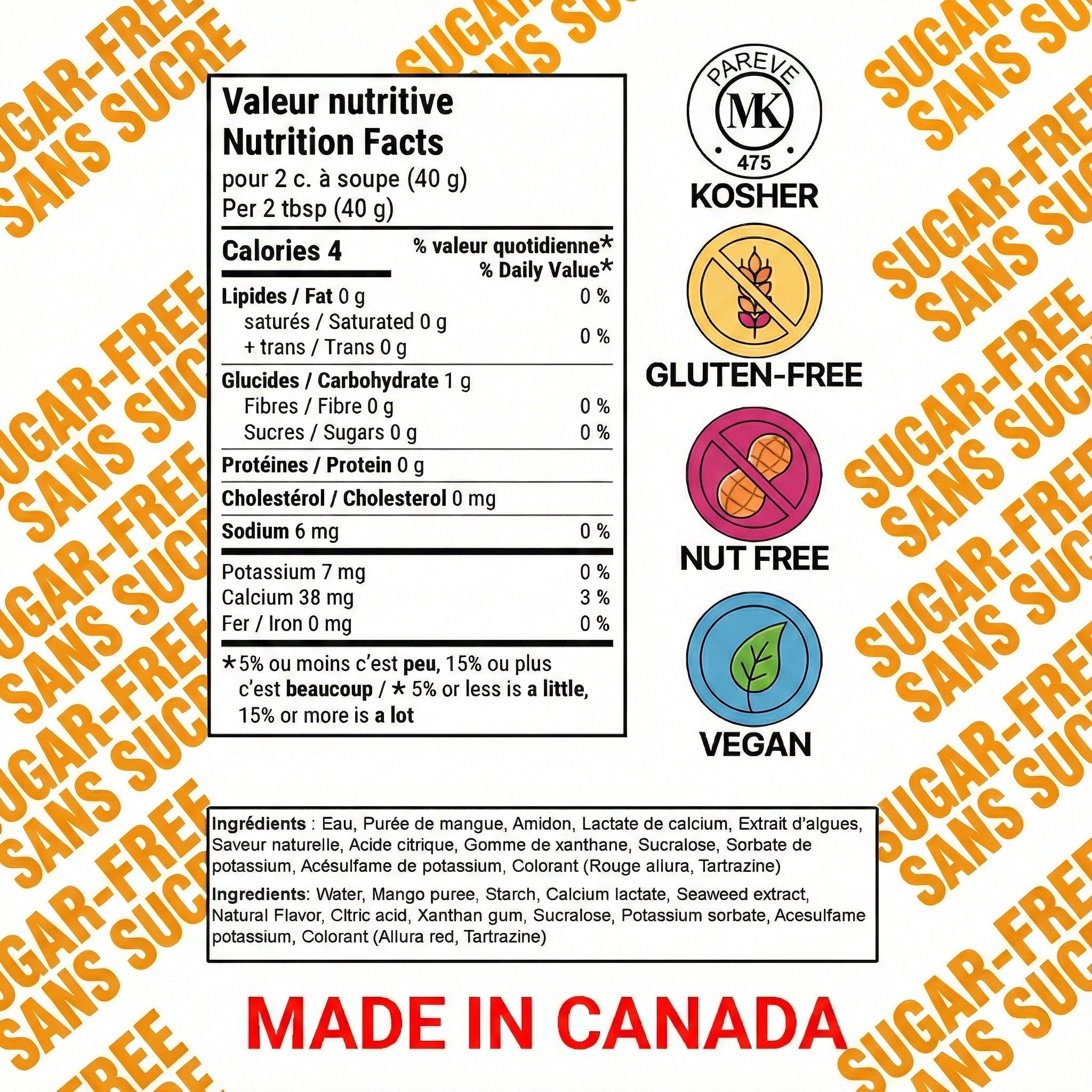 Bulles Sans Sucre |  Mangue 500g