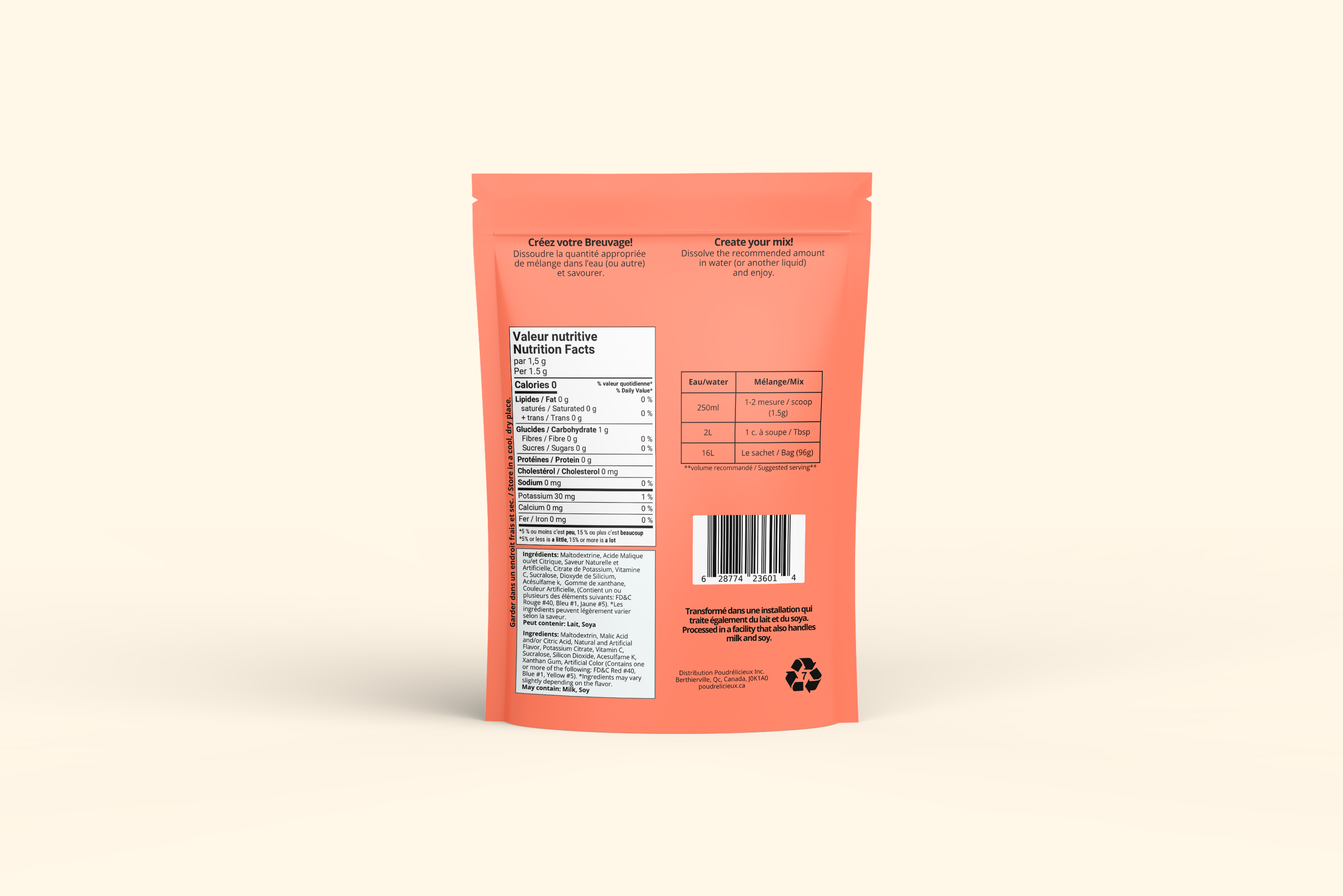 Peach | Sugar-Free Drink Mix | 64 servings