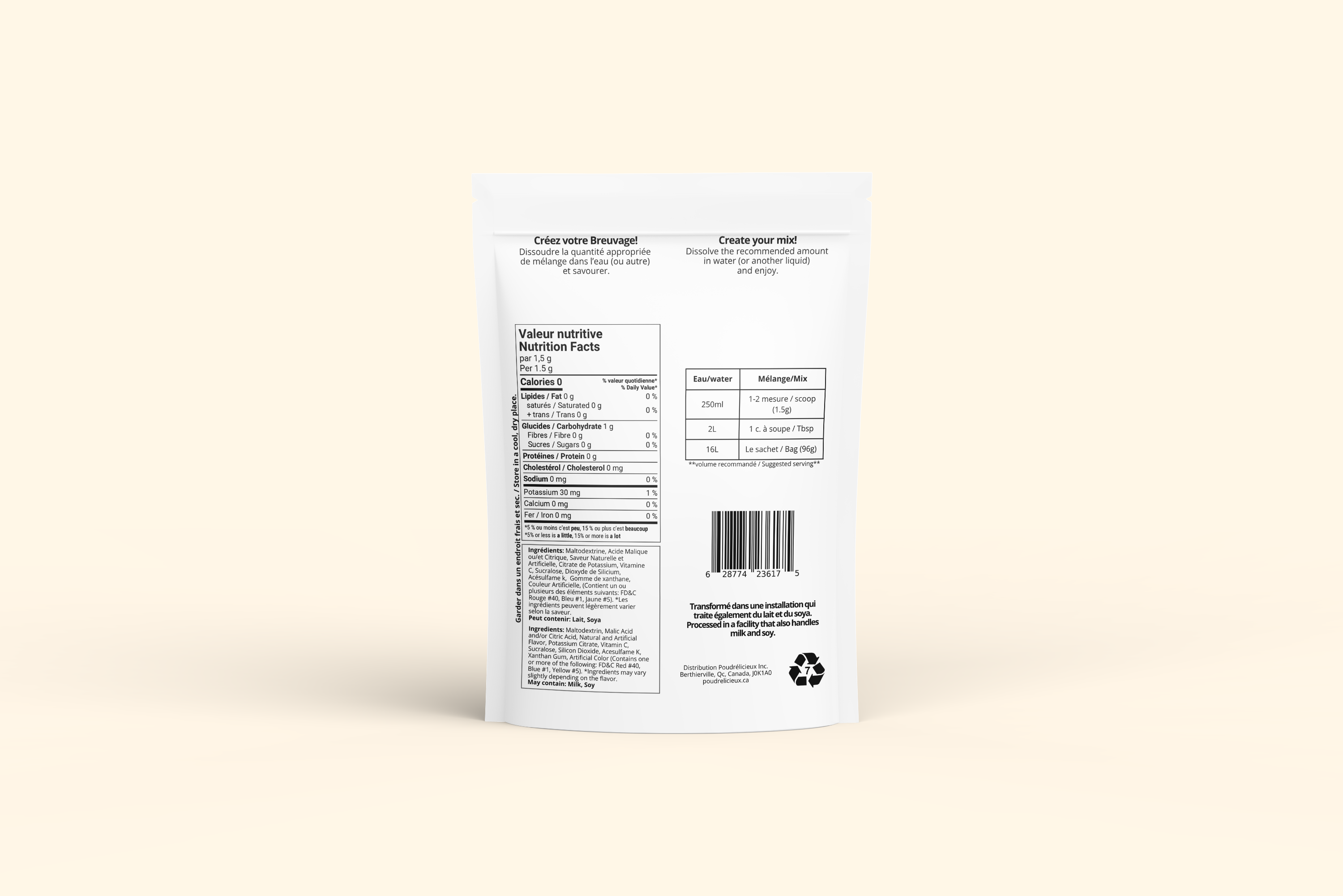Coconut | Mélange à boisson sans sucre | 64 portions