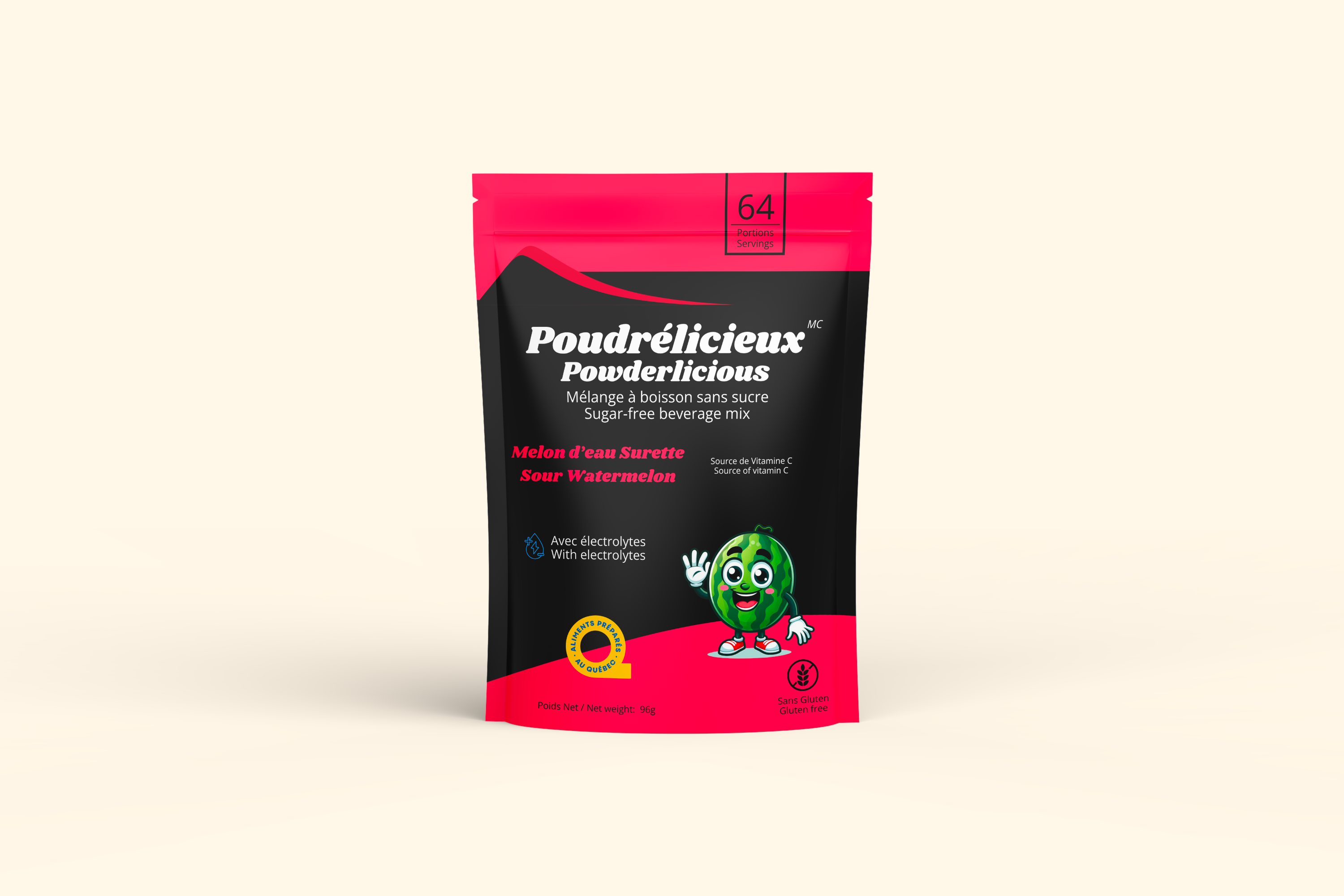 Melon d’eau surette | Mélange à boisson sans sucre | 64 portions