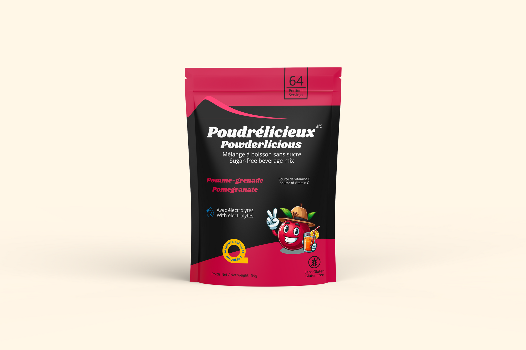 Pomme-grenade | Mélange à boisson sans sucre | 64 portions