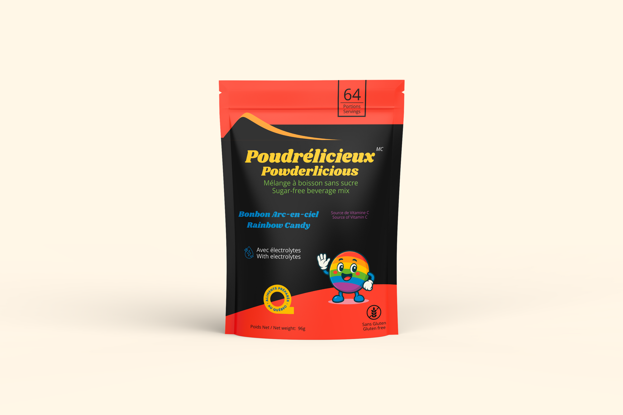 Rainbow candy | Mélange à boisson sans sucre | 64 Portions