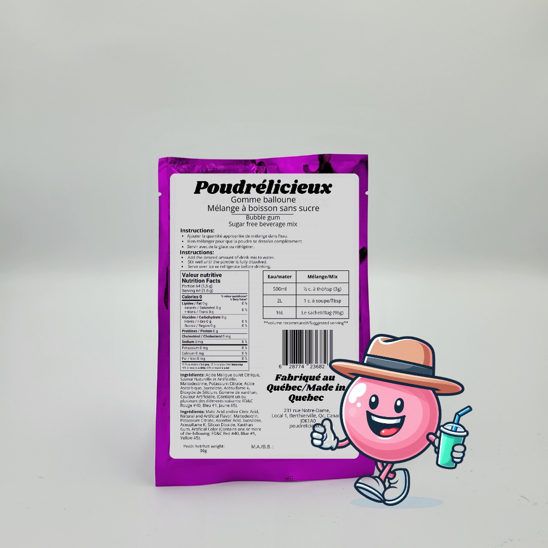 Bubble Gum | Mélange à boisson sans sucre